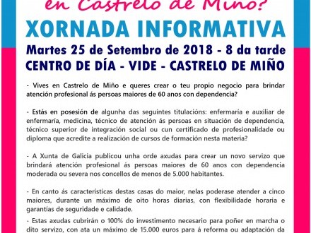 Xornada Informativa: Queres abrir unha casa do maior en Castrelo de Mio?