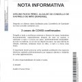 NOTA INFORMATIVA: 2 casos de COVID confirmados